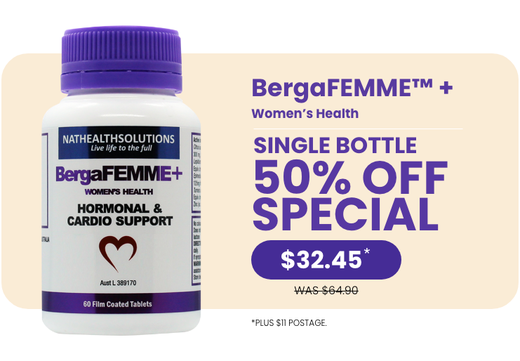 BergaFEMME supplement – 50% off single bottle promotion